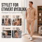 Myk og varm fritidssett for menn med skjorte og bukser