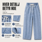 Løse, rette denim-bukser for menn