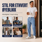 Løse, rette denim-bukser for menn