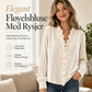 Elegant bluse i fløyel for kvinner, med lange ermer