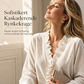 Elegant bluse i fløyel for kvinner, med lange ermer