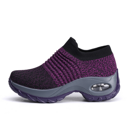 Dame pustende sokkesneakers med glidende passform