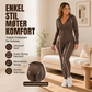 Treningsdress med glidelåsgenser og leggings for kvinner