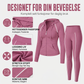 Treningsdress med glidelåsgenser og leggings for kvinner