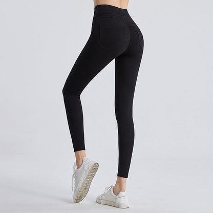 Høytaljede slanke jeans for kvinner
