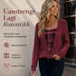 Rutet strikket topp for kvinner med lag-på-lag-utseende