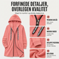 Tykk mellomlang hettejakke for kvinner