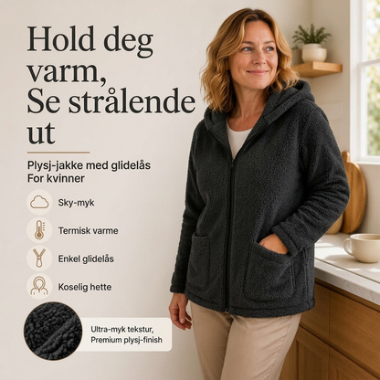 Dame uformell myk hettejakke