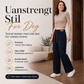 Uformelle vider-legde jeans med snøring for kvinner