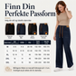 Uformelle vider-legde jeans med snøring for kvinner