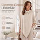 Elegant strikket sjal for kvinner, ensfarget, løs passform, allsidig kappe