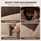 Vinter dunjakke med hette for menn, fargeblokkdesign