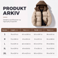Vinter dunjakke med hette for menn, fargeblokkdesign
