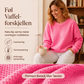 Løstsittende genser i vaffelstrikk for kvinner