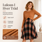 Elegant rutete kjole og crop top-sett for kvinner