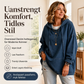 Kvinner uformell denim-genser med hette