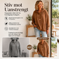 Kvinner uformell denim-genser med hette