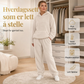 Myk treningsdress med hette og bukse for kvinner