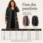 Dame koselig ribbestrikket lang cardigan