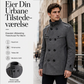 Dobbeltradet trenchcoat i slim fit for menn
