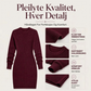 Ribbet strikket bodycon-kjole med rund hals for kvinner