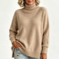 Løst strikket turtleneck-gensere for kvinner