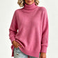 Løst strikket turtleneck-gensere for kvinner