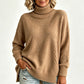 Løst strikket turtleneck-gensere for kvinner