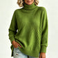 Løst strikket turtleneck-gensere for kvinner