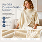 Asymmetrisk turtleneck poncho-strikkegenser for kvinner