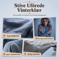 Varm fleece-fôret, hettegenser for kvinner med bomull- og linblanding og print, vintermodell