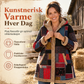 Varm fleece-fôret, hettegenser for kvinner med bomull- og linblanding og print, vintermodell