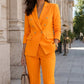 Elegant dobbeltspent blazer- og buksesett for kvinner