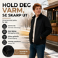 Vindtett termisk jakke med hel glidelås for menn