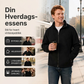 Vindtett termisk jakke med hel glidelås for menn