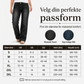 Bredbeinte, stretchy jeans med høy midje for dame