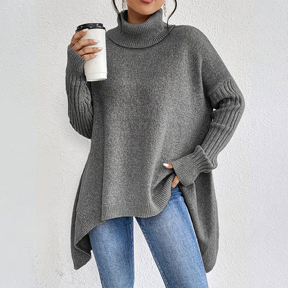 Dameklær Ensfarget turtleneck-genser🎁Kjøp 2 og få gratis frakt