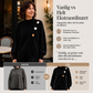 🍂 Koselig Asymmetrisk Strikkegenser – Myk Dame Genser med Rullekant