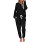 To-delt sett for kvinner med topp og bukse med snøring