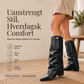 Sjarmerende, løstsittende knyhøye støvler for kvinner