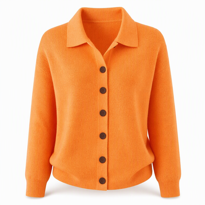 Avslående strikket cardigan for kvinner