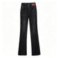 Høyelastiske bootcut-jeans for kvinner med høy midje