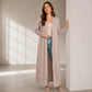 Lang maxi-cardigan med åpen front for kvinner