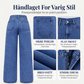 Damesperlepyntede bredbuksede jeans