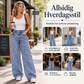 Damesperlepyntede bredbuksede jeans
