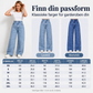 Damesperlepyntede bredbuksede jeans