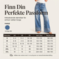 Dames vintage wide-leg jeans met raw rand