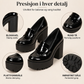 Plattform-loafers med chunky hæl for kvinner