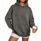 Unisex, avslappet oversize hettegenser med syrevask