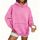 Unisex, avslappet oversize hettegenser med syrevask